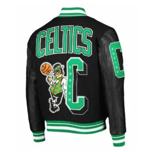 Boston Celtics Mash Up Black Varsity Jacket