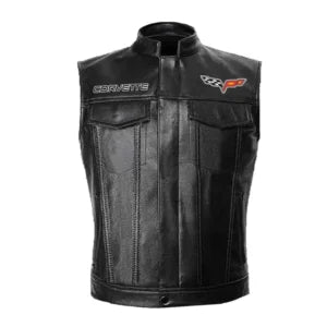 Chevrolet Corvette Black Leather Vest