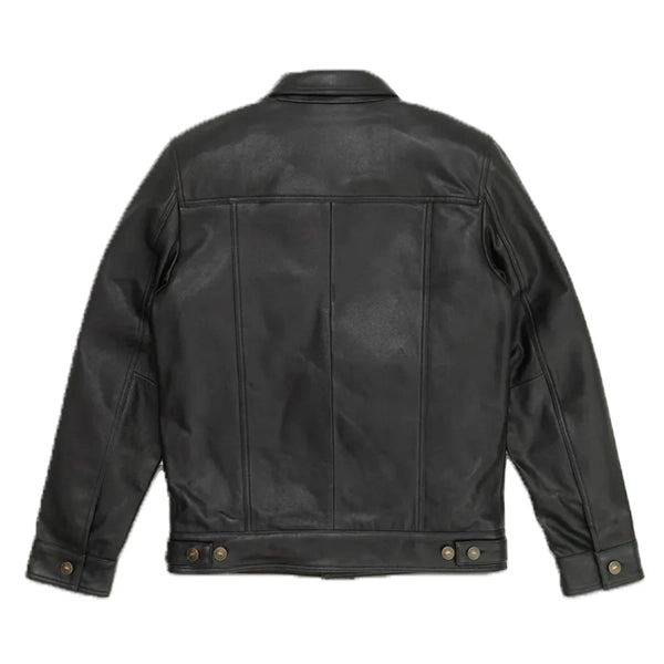 Driggs Full-Button Leather Jacket