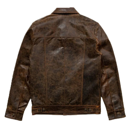 Driggs Full-Button Leather Jacket