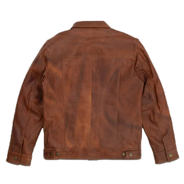 Driggs Full-Button Leather Jacket