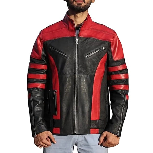 Dwayne Johnson Red Leather Jacket