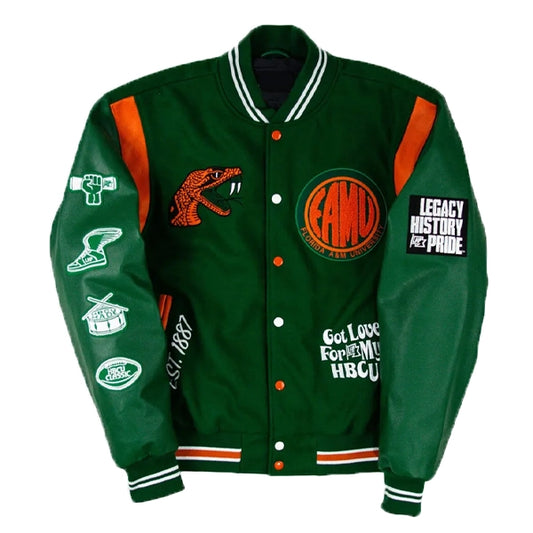 Florida A M Green Varsity Jacket