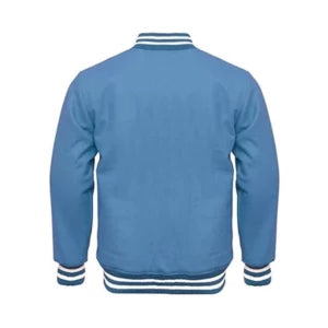 Full Wool Sky Blue Varsity Jacket