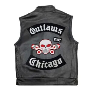 Men’s Outlaw Chicago MC Leather Vest