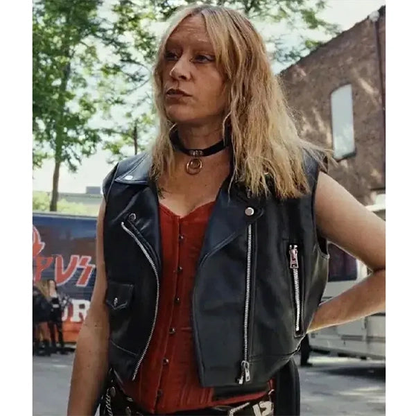 Poker Face Ruby Ruin Leather Vest