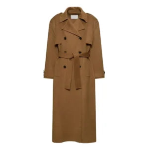 Selena Gomez Brown Trench Coat